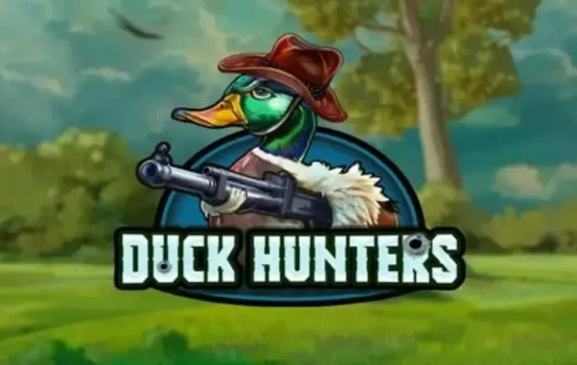Duck Hunters - Logo with a duck in a hat.